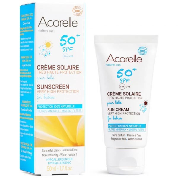 Acorelle Babies Organic Spf50+ Sunscreen 3 Months And Up 50 Ml