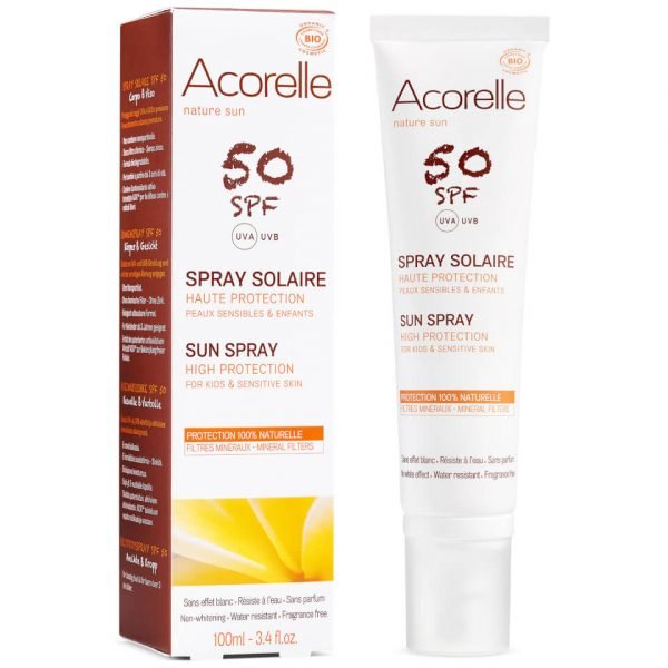 Acorelle Kids' Organic Spf50 Sun Spray 100 Ml