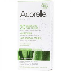 Acorelle Ready To Use Aloe Vera And Beeswax Underarms And Bikini Strips 20 Strips