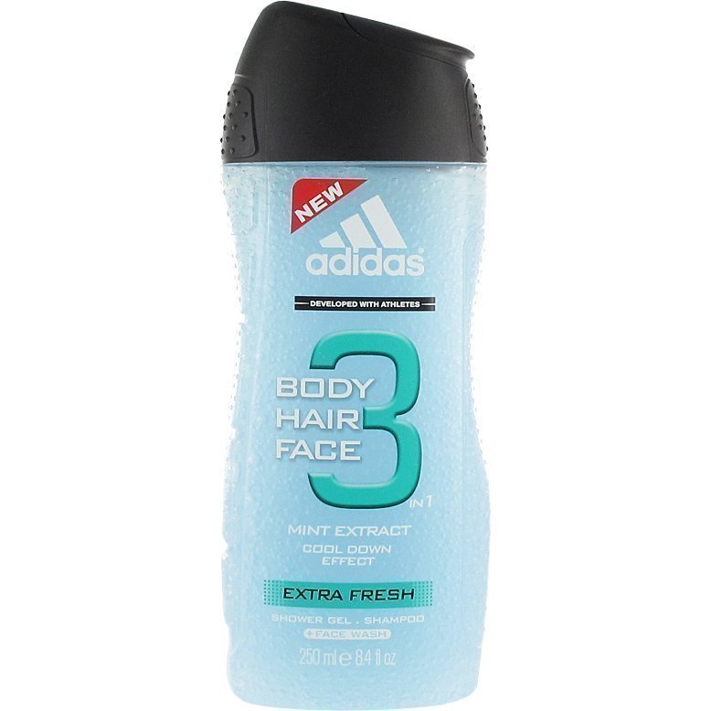 Adidas 3 in 1 Extra Fresh Shower Gel Shower Gel  250ml