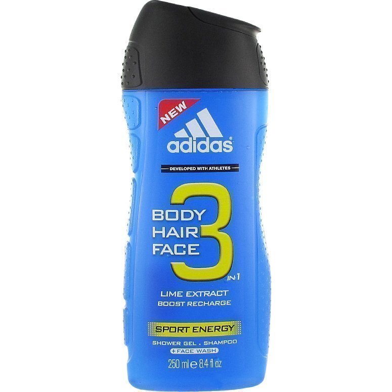 Adidas 3 in 1 Sport Energy Shower Gel Shower Gel  250ml