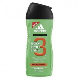 Adidas 3in1 Active Start Suihkugeeli 250 Ml