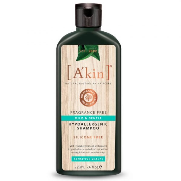 A'kin Mild & Gentle Fragrance Free Shampoo 225 Ml