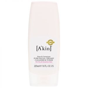 A'kin Rose & Geranium Pure Creamy Cleanser & Toner In One 225 Ml