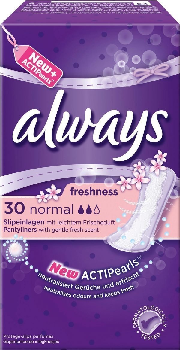 Always Freshness Normal Liner 30 Kpl Pikkuhousunsuoja