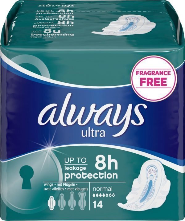 Always Ultra Normal Plus 14 Kpl Siivekkeellinen Side