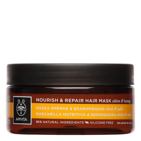 Apivita Holistic Hair Care Nourish & Repair Hair Mask Olive & Honey 200 Ml