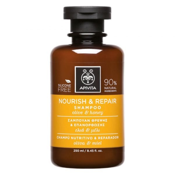 Apivita Holistic Hair Care Nourish & Repair Shampoo Olive & Honey 250 Ml