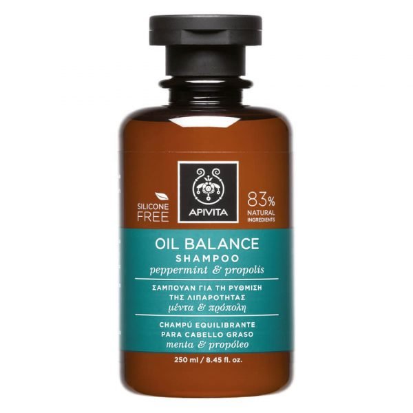 Apivita Holistic Hair Care Oil Balance Shampoo Peppermint & Propolis 250 Ml