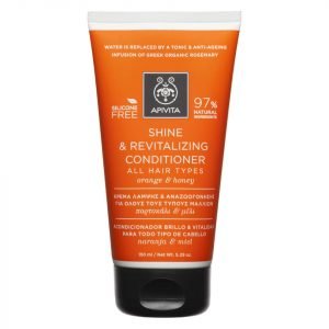 Apivita Holistic Hair Care Shine & Revitalising Conditioner For All Hair Types Orange & Honey 150 Ml