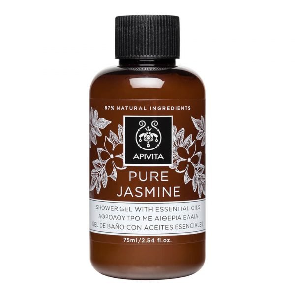 Apivita Pure Jasmine Mini Shower Gel With Essential Oils 75 Ml