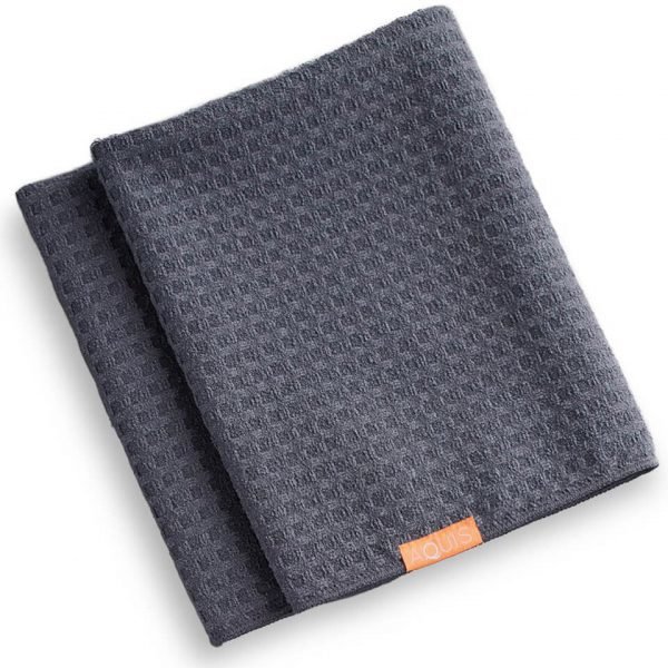 Aquis Hair Towel Waffle Luxe Moody Gray