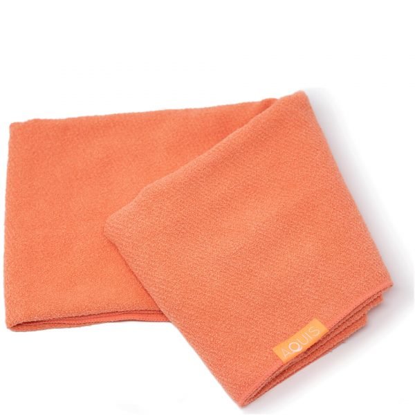 Aquis Lisse Luxe Hair Towel Tangerine Sunrise