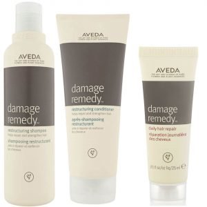 Aveda Damage Remedy Restructuring Shampoo And Conditioner Duo With Daily Hair Repair Sample