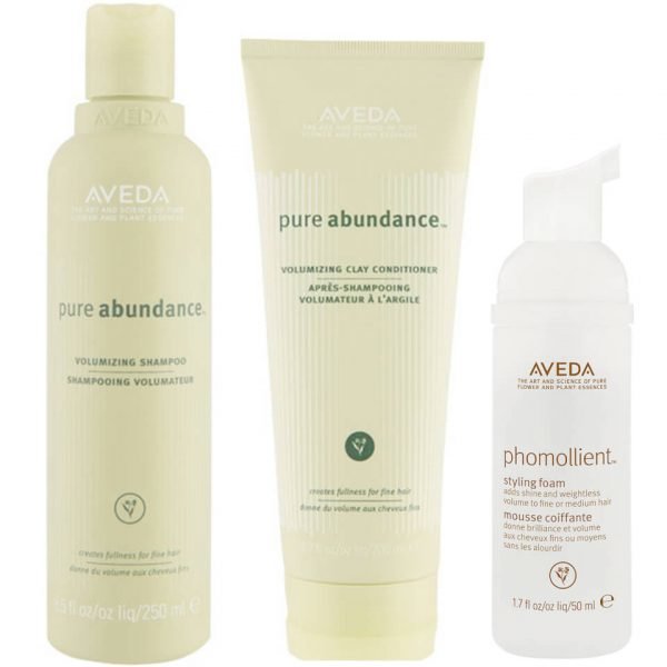 Aveda Pure Abundance Volumising Shampoo And Conditioner Duo With Styling Foam Sample