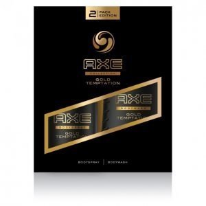 Axe Gold Temptation Suihkugeeli 250 Ml & Body Spray 150 Ml Lahjapakkaus