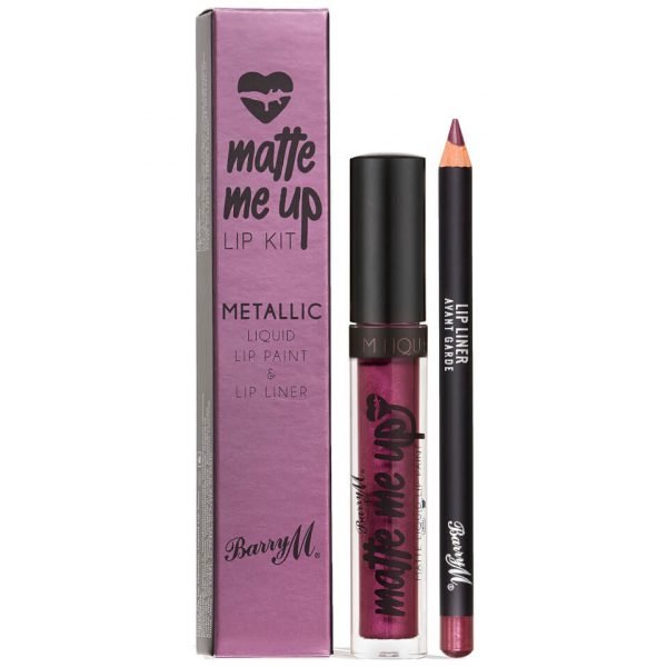 Barry M Cosmetics Matte Me Up Metallic Lip Kit Various Shades Avant Garde