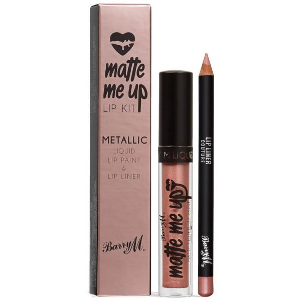 Barry M Cosmetics Matte Me Up Metallic Lip Kit Various Shades Couture