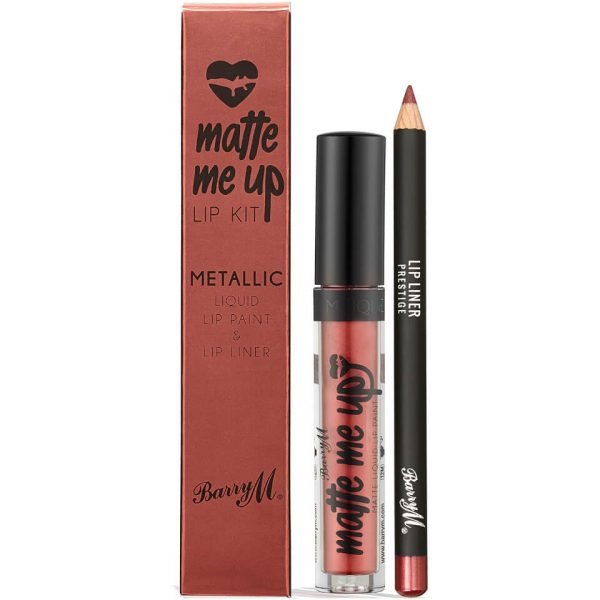 Barry M Cosmetics Matte Me Up Metallic Lip Kit Various Shades Prestige