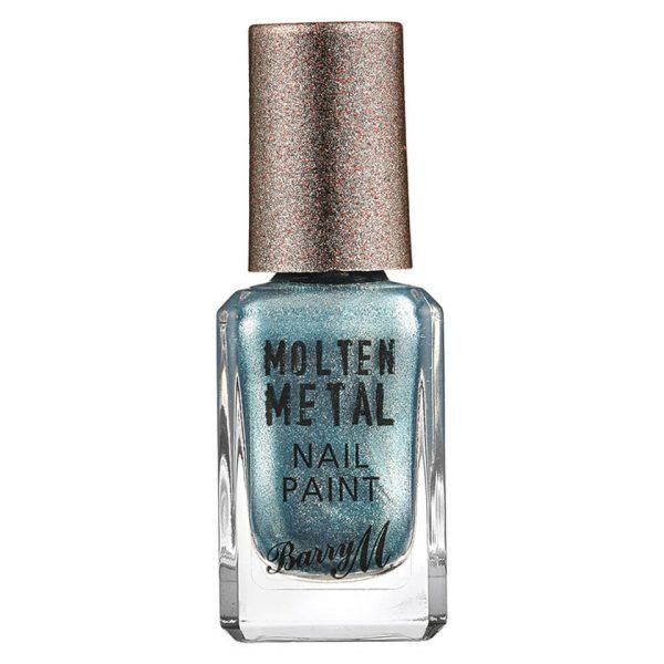 Barry M Cosmetics Molten Metal Nail Paint Blue Glacier