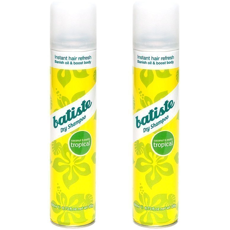 Batiste Dry Shampoo Tropical Duo  2 x Dry Shampoo 200ml