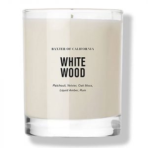 Baxter Of California White Wood Candle