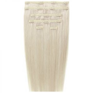 Beauty Works 18 Double Hair Set Clip-In Extensions Pure Platinum 60a