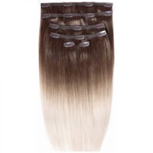 Beauty Works Double Hair Set 18 Inch Clip-In Hair Extensions #High Contrast Ash