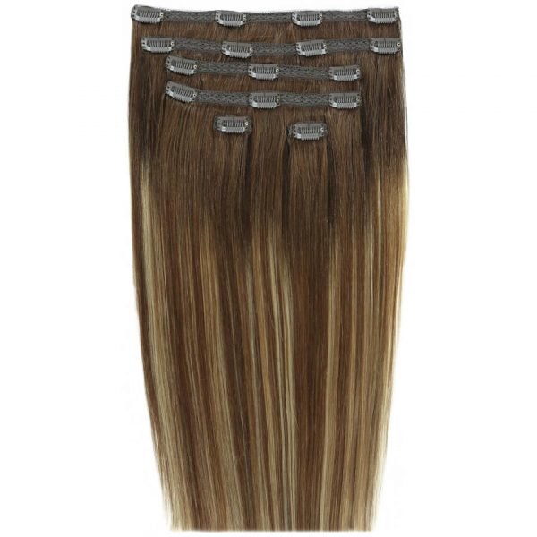 Beauty Works Double Hair Set 18 Inch Clip-In Hair Extensions #Mocha Melt