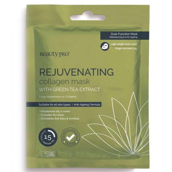 Beautypro Rejuvenating Collagen Sheet Mask With Green Tea Extract