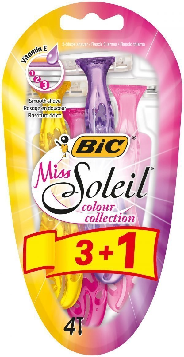 Bic Miss Soleil Color Collection Varsiterä 3+1 Kpl