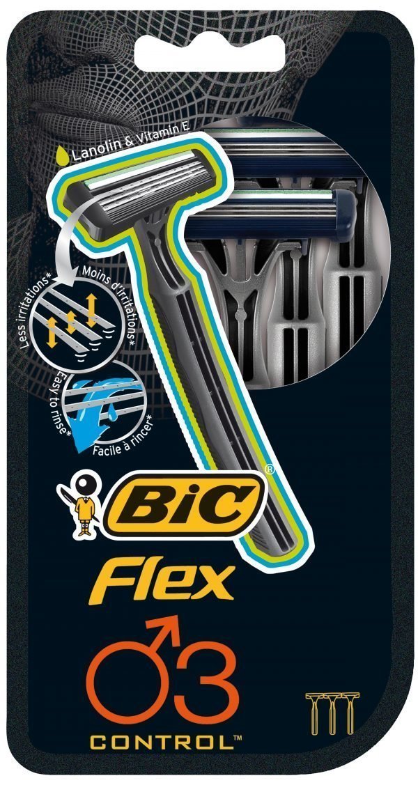 Bic O3 Flex Control Varsiterä 3 Kpl