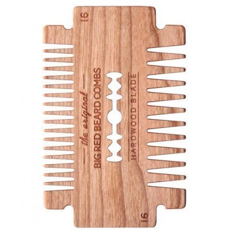 Big Red Beard Comb No. 16 Hardwood Blade Cherry