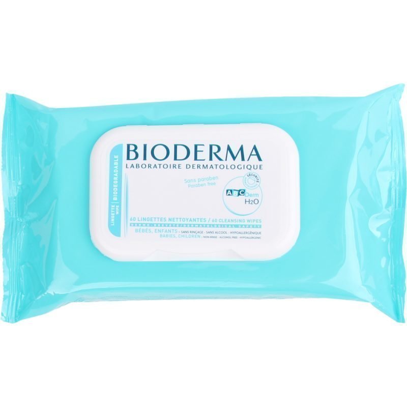 Bioderma ABCDerm H2O 60 Dermalogical Wipes. Babies Young Children