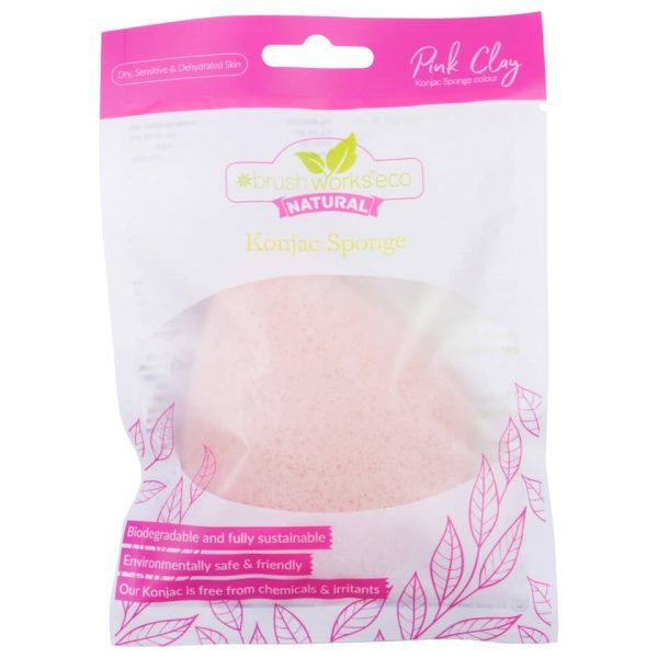 Brushworks Konjac Sponge Pink Clay