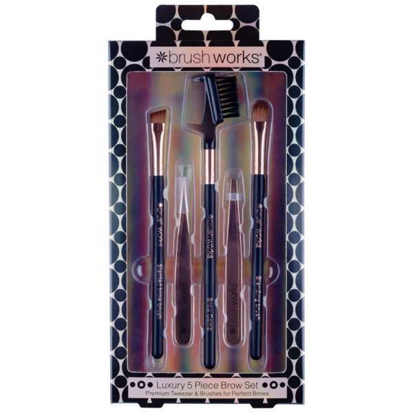 Brushworks Luxury Brow Set Rose Gold