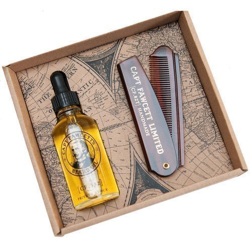 Captain Fawcett Beard Oil & Beard Comb Set