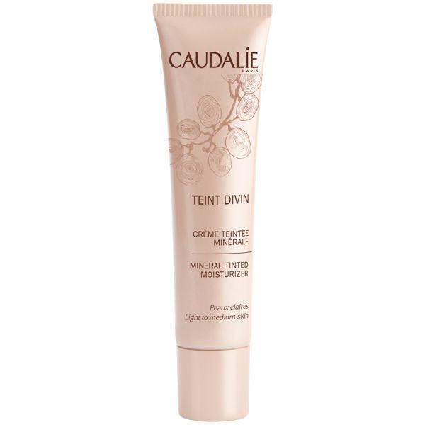 Caudalie Teint Divin Mineral Tinted Moisturizer Light To Medium Skin 30 Ml