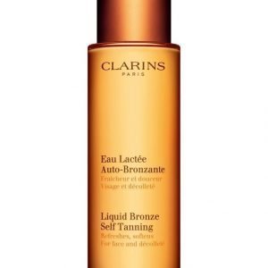 Clarins Liquid Bronze Self Tanning Itseruskettava Neste Kasvoille Ja Dekoltee Alueelle 125 ml