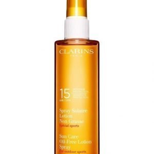 Clarins Sun Care Oil Free Lotion Spray Moderate Protection "For Outdoor Sports" Uva/Uvb 15 150 ml Auringonsuojasuihke Vartalolle