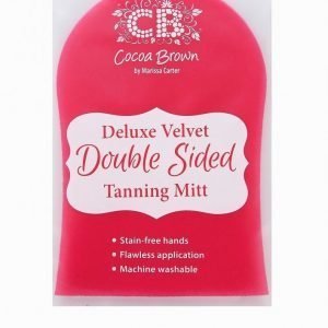 Cocoa Brown Deluxe Double-Sided Pink Velvet Tanning Mitt Itseruskettava Pink