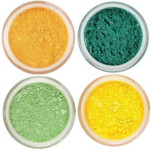 Core Cosmetics Mineral Loosed Eye Shadow Green & Yellow Shades Lovely Peach