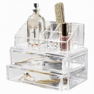 Cosmetic Organizer 2 Drawer Cosmetic Box Säilytysrasia