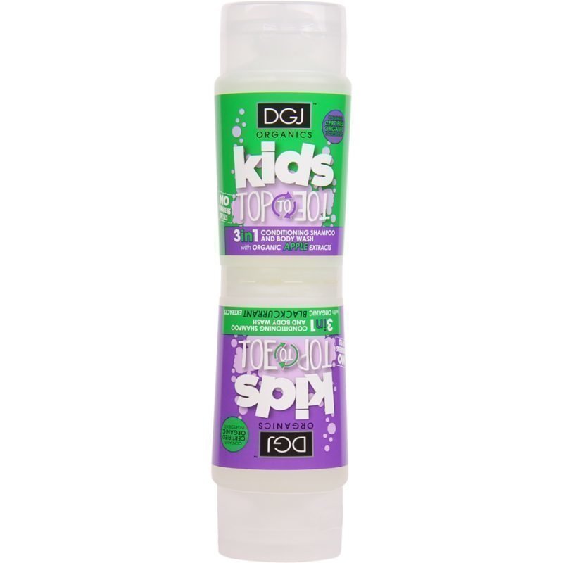 DGJ Organics Kids Top To Toe 3 in 1 Conditioning Shampoo And Body Wash Apple & Blackberry 250ml