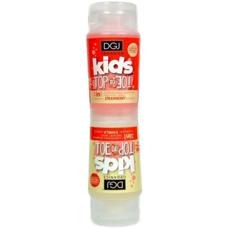 DGJ Organics Kids Top To Toe 3 in 1 Conditioning Shampoo And Body Wash Strawberry & Vanilla 250ml