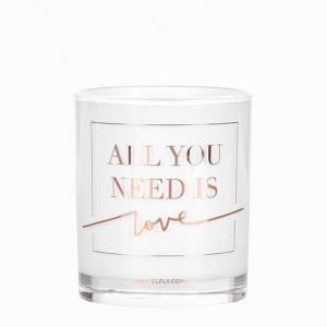 Damselfly Candles All You Need Is Love Tuoksukynttilä Rose Gold