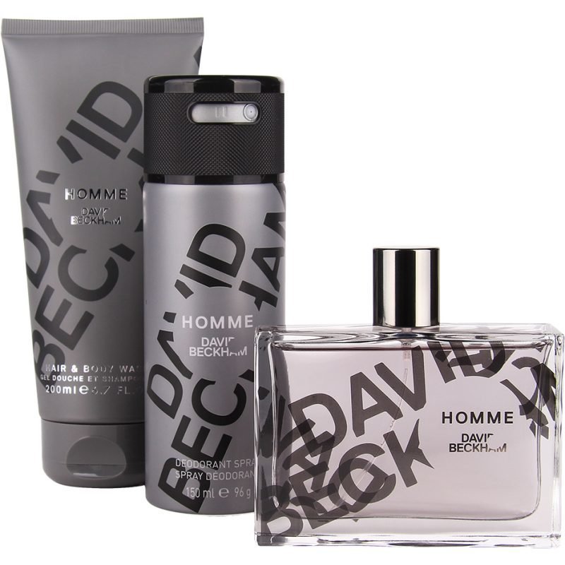 David Beckham Homme Trio EdT 75ml Deospray 150ml Body Wash 200ml