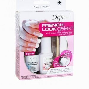 Depend Gel Kit French Look Square Design Tekokynnet Valkoinen