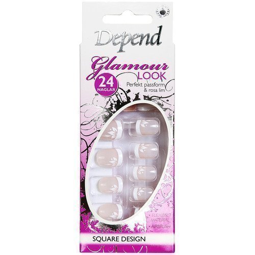 Depend Glamour Look Square Design 6284 White Flower