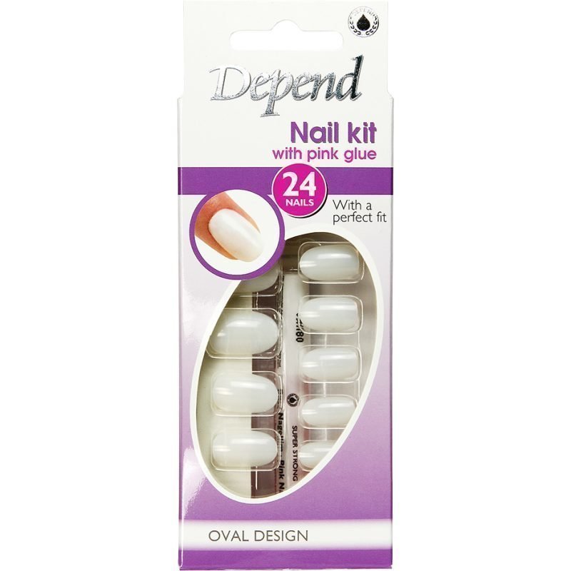 Depend Nail Kit Artificial Nails Oval Design 24 Nails